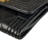 Chanel Black Calfskin Quilted Flap Coin/Card Holder