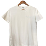 Miu Miu White Blue Embroidered Logo T-Shirt