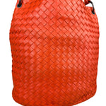 Bottega Veneta Sunset Orange Intrecciato Leather Hobo Tote