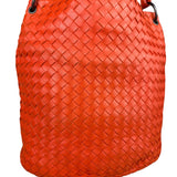 Bottega Veneta Sunset Orange Intrecciato Leather Hobo Tote