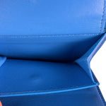 Balenciaga Blue Polka Dot Tri-Fold Wallet
