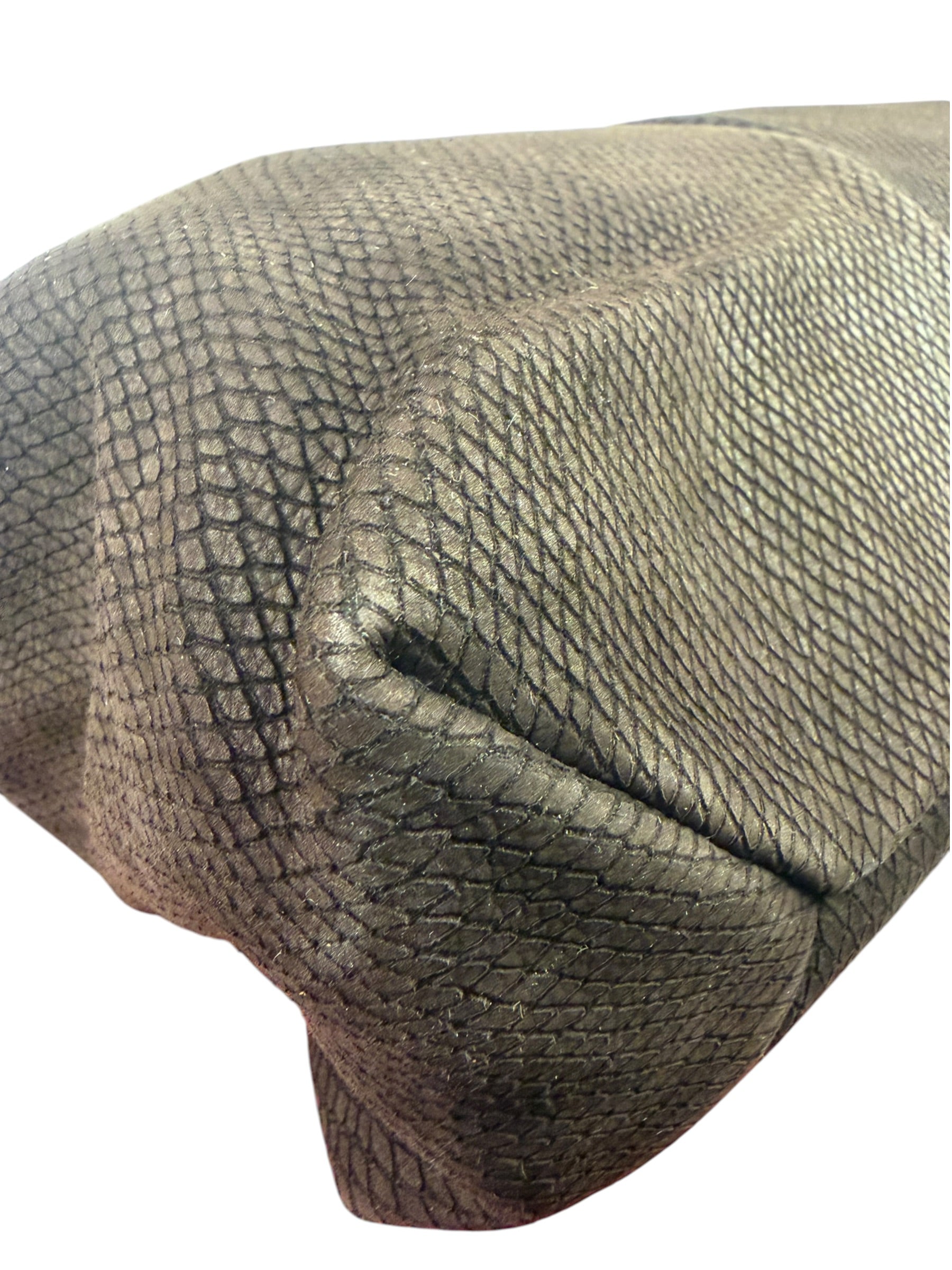 Loewe Vintage Brown Python Embossed Tote