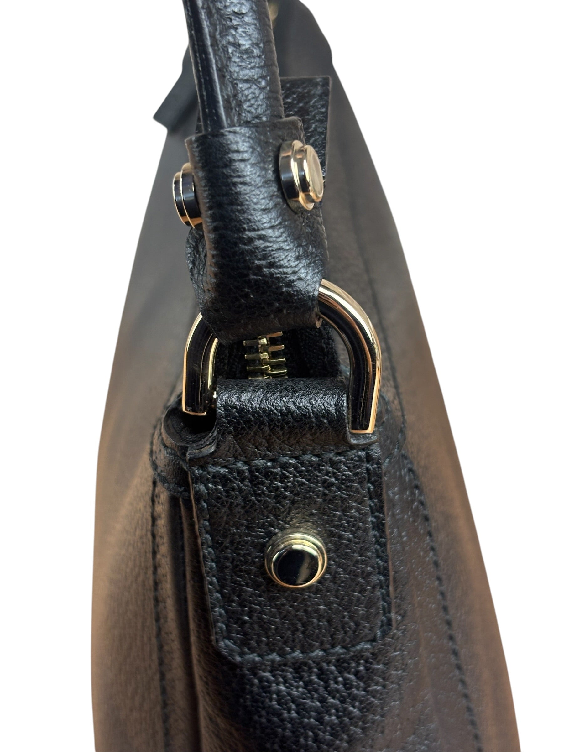 Gucci Black Pebbled Leather Shoulder Bag