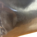 Chanel Black Patent Leather Quilted Lipstick Tote 2011