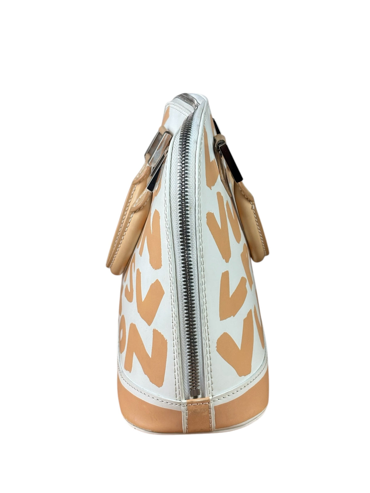 Louis Vuitton White/Beige Graffiti Alma Handbag PM