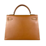 Hermes Kelly 32 Sellier Epsom Gold Handbag 1995