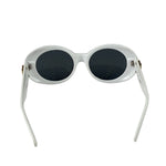Chanel White Oval Sunglasses