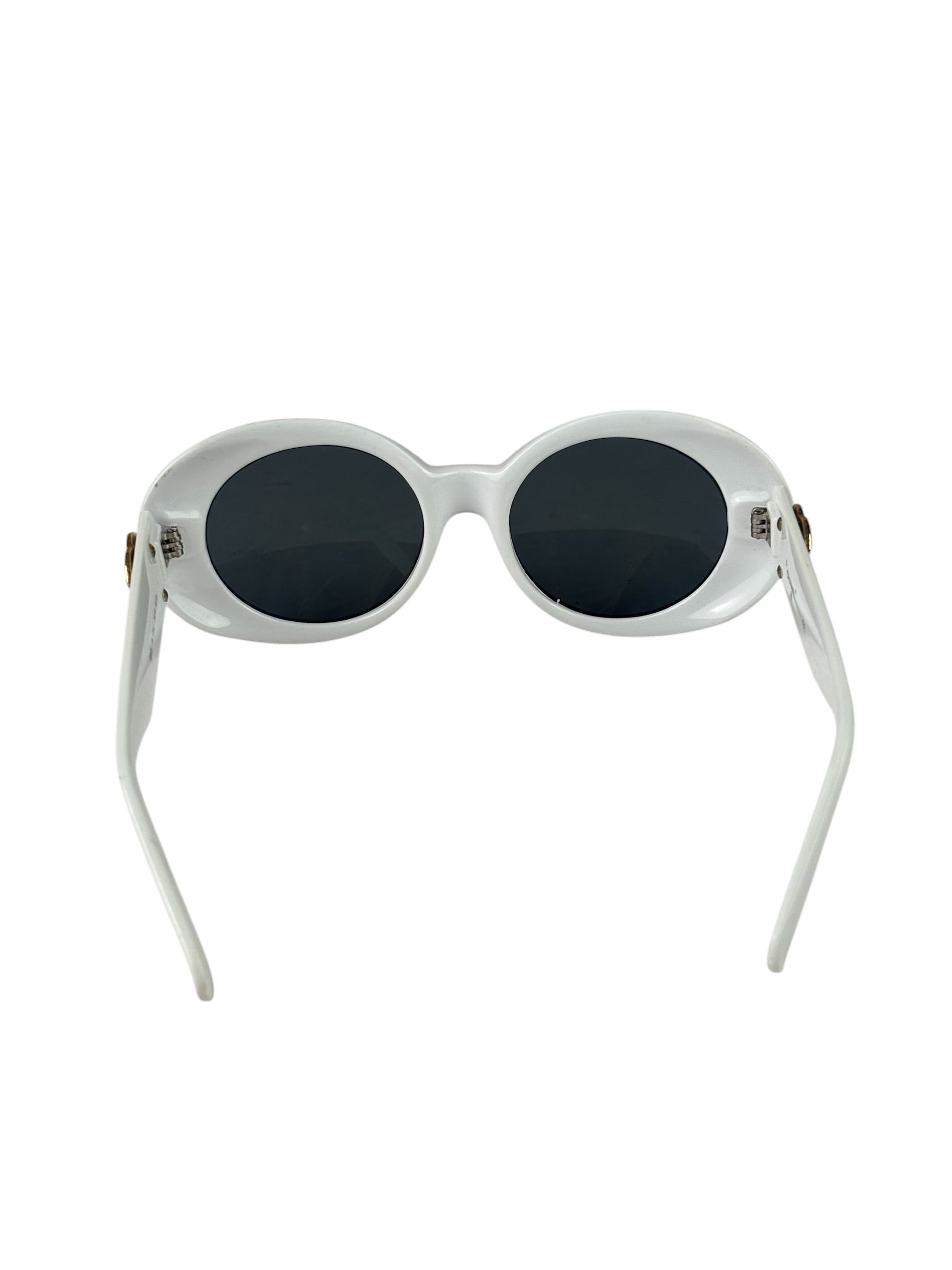 Chanel White Oval Sunglasses
