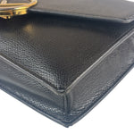 Fendi Black Leather F Envelope Wallet On Replacement Chain