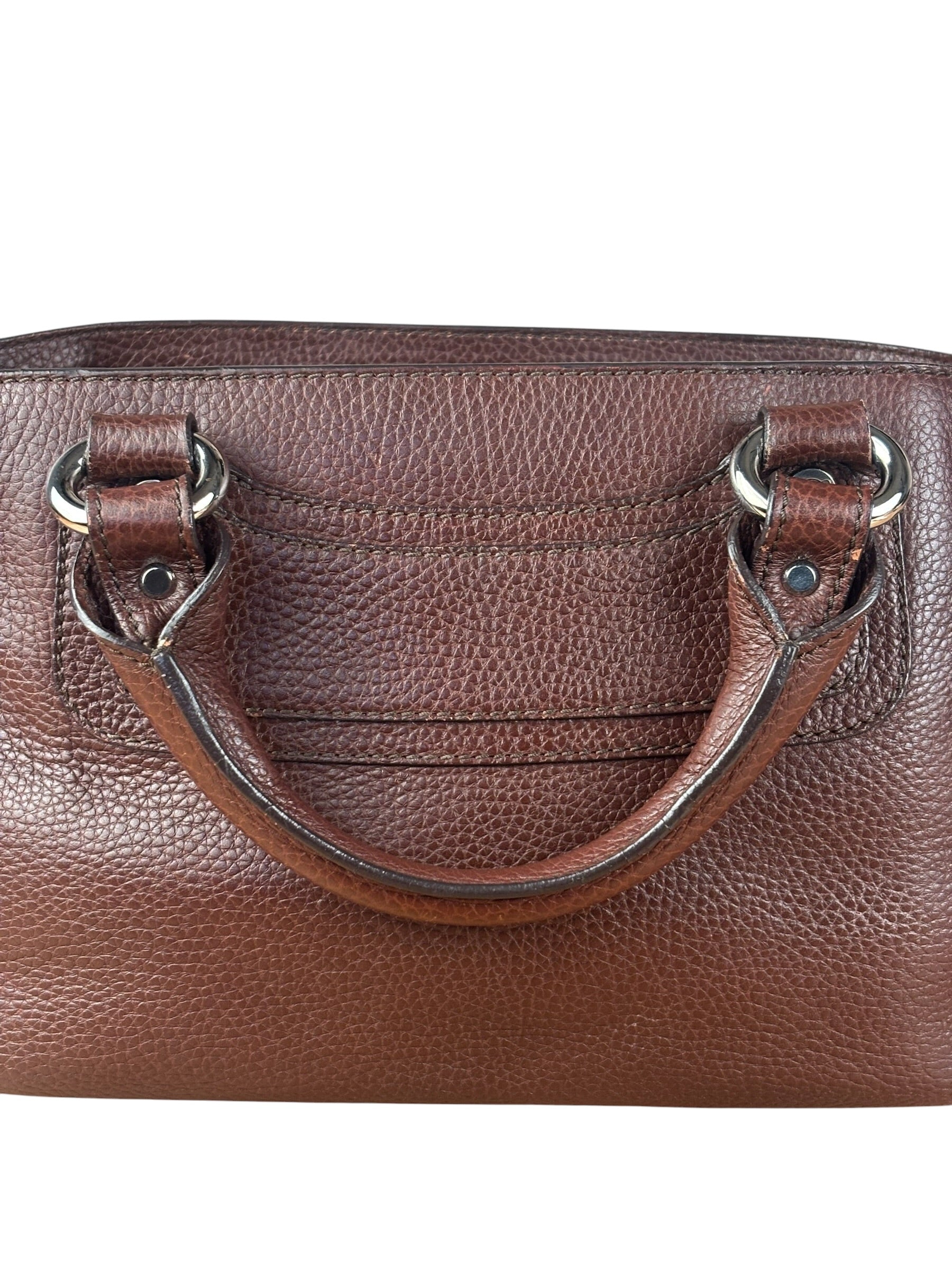 Celine Brown Pebbled Leather Boogie Handbag