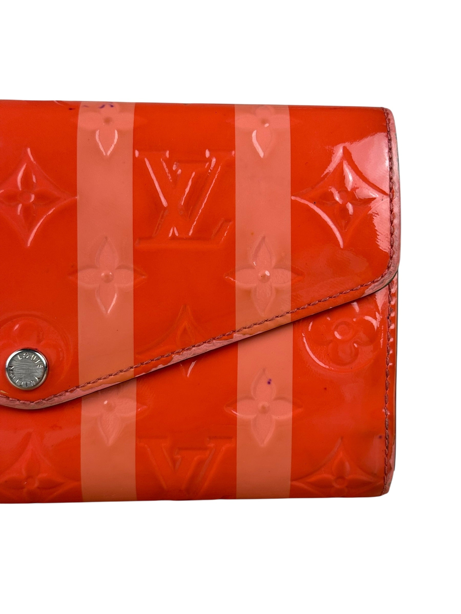 Louis Vuitton Monogram Vernis Striped Long Wallet