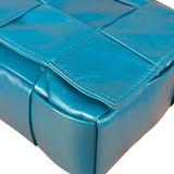 Bottega Veneta Cyan Leather Cassete Bag