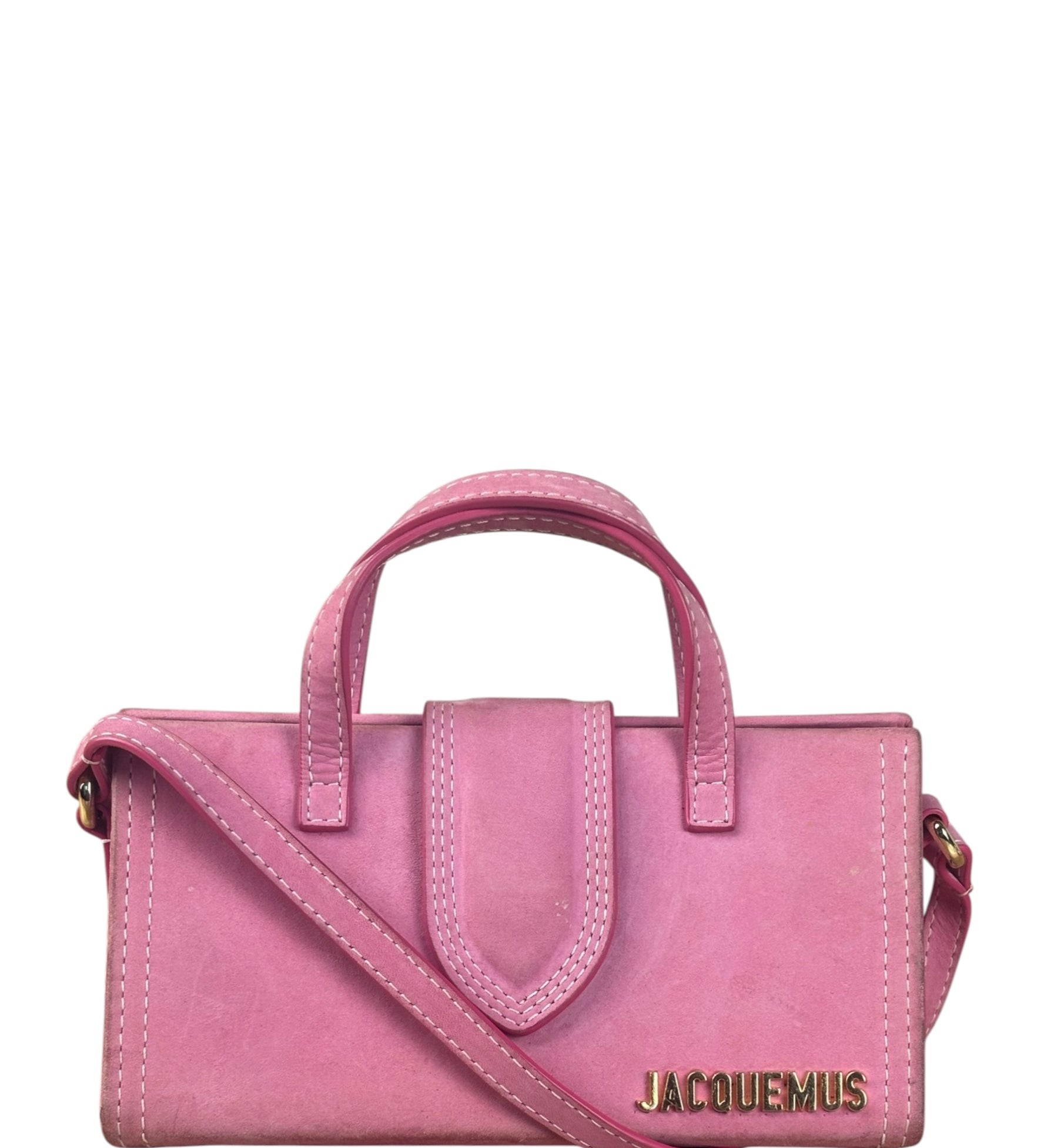 Jacquemus Pink Nubuck Le Porte Hand/Shoulder Bag