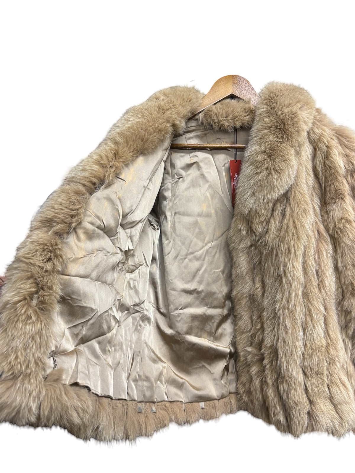 Vintage Saga Brown Mink Striped Fur Coat