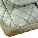 Chanel Light Sage Green Medium Classic Flap Shoulder Bag 2008