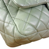 Chanel Light Sage Green Medium Classic Flap Shoulder Bag 2008