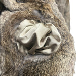 Vintage Mottled Brown Rabbit Fur Coat