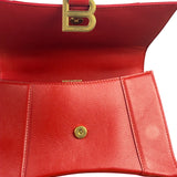 Balenciaga Red Leather Hourglass Small Two-Way Bag