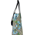Gucci Blue/Beige GG Supreme Blooms Reversible Tote