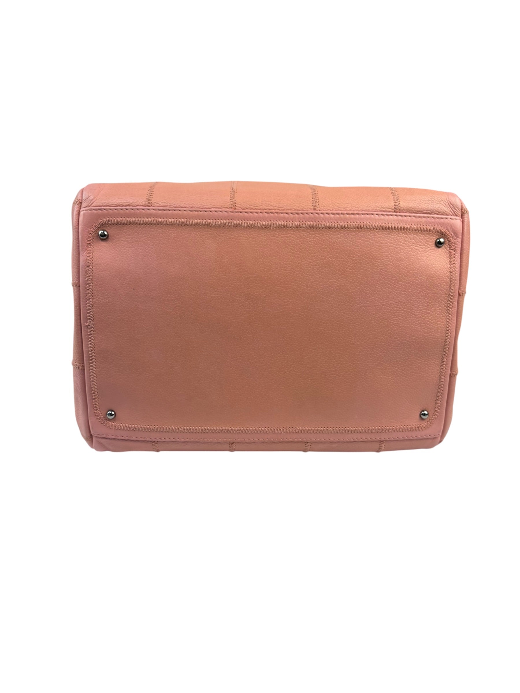 Chanel Pink Caviar Leather Chocolate Bar Bowler Bag 2003