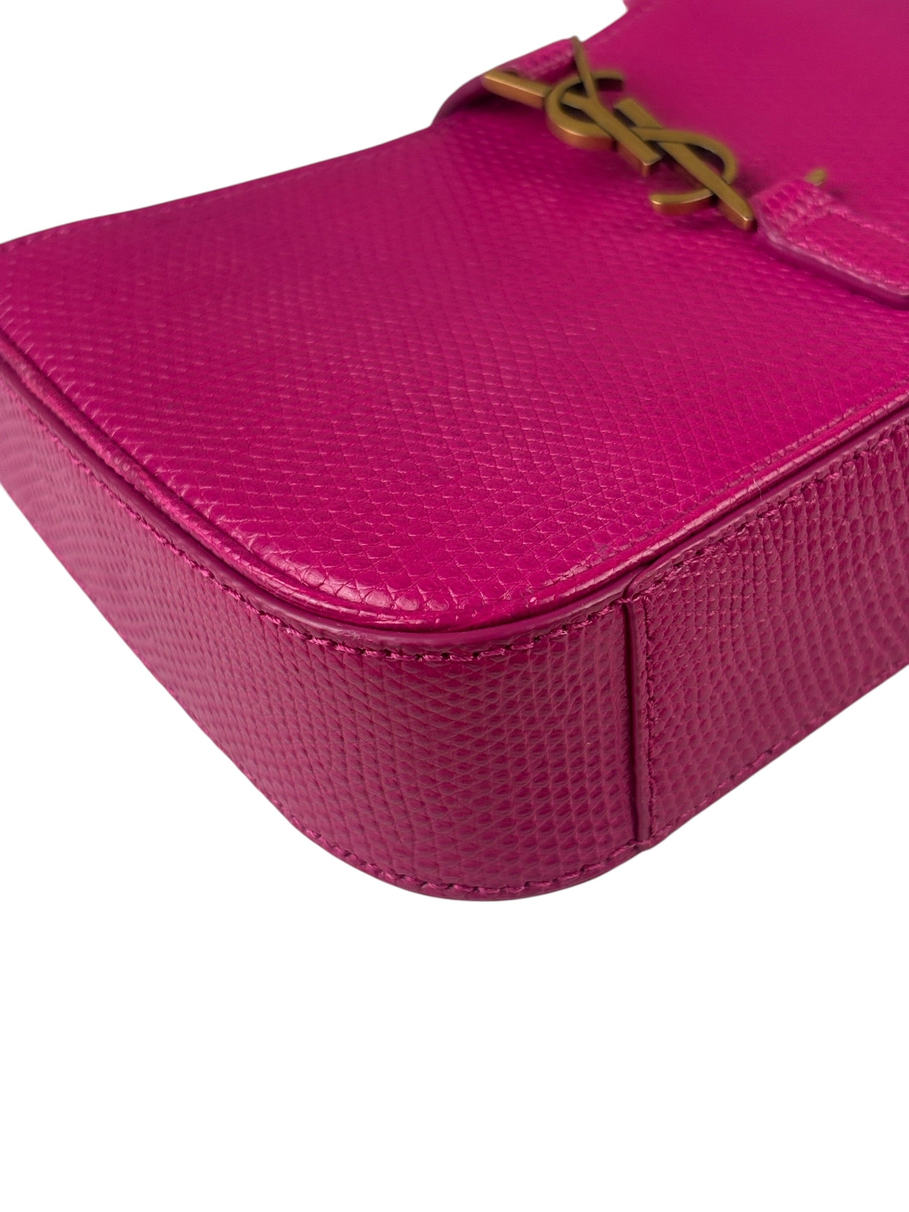 Yves Saint Laurent Pink Leather 5 Á 7 Mini Hobo Bag