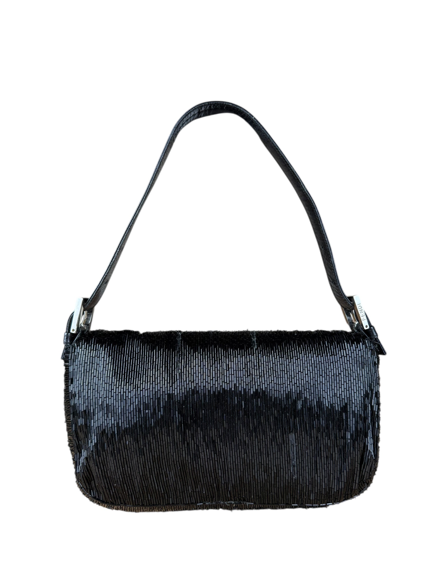 Fendi Beaded Baguette Black