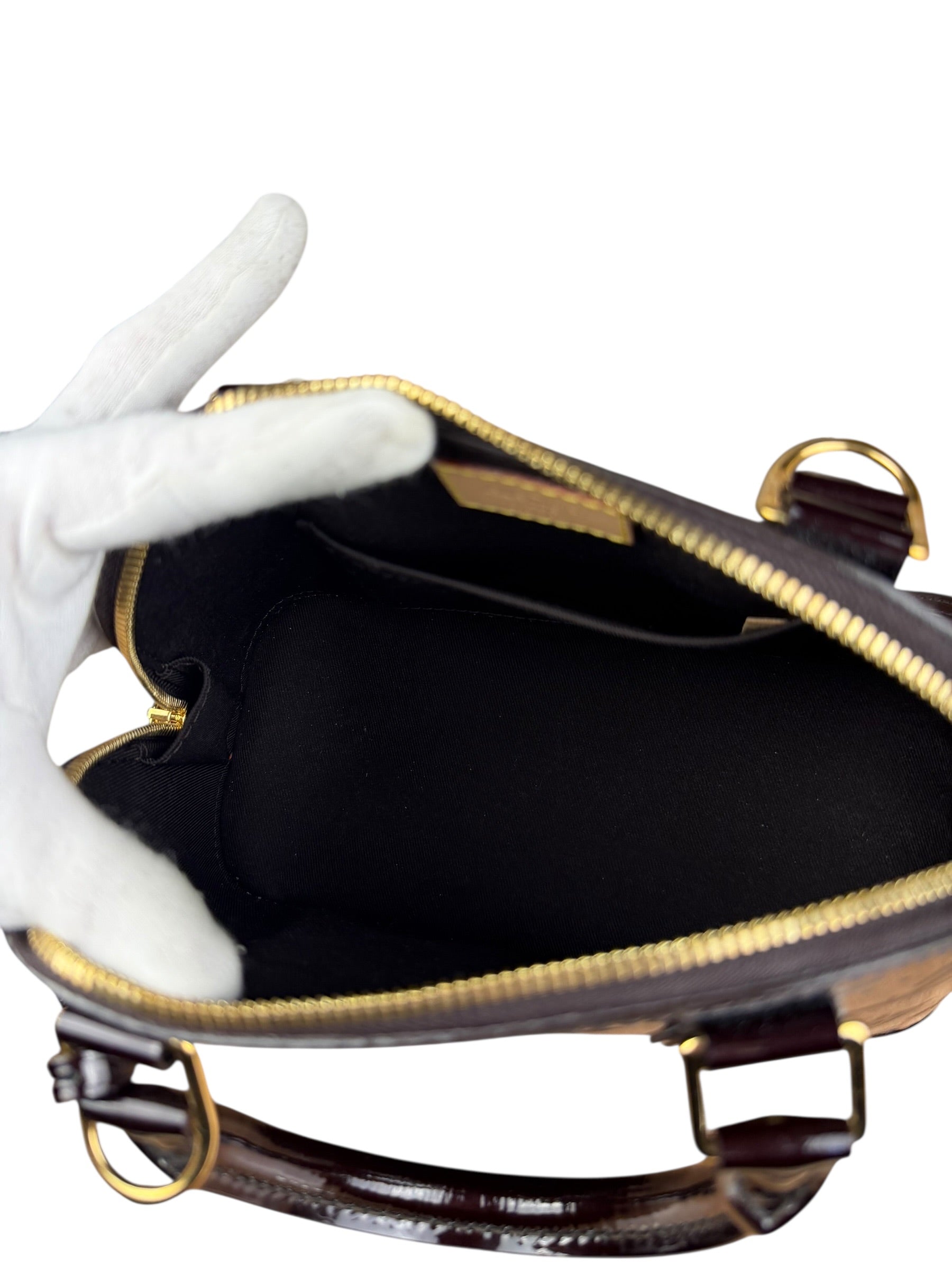 Louis Vuitton Monogram Vernis Alma BB Amarante 2Way Bag