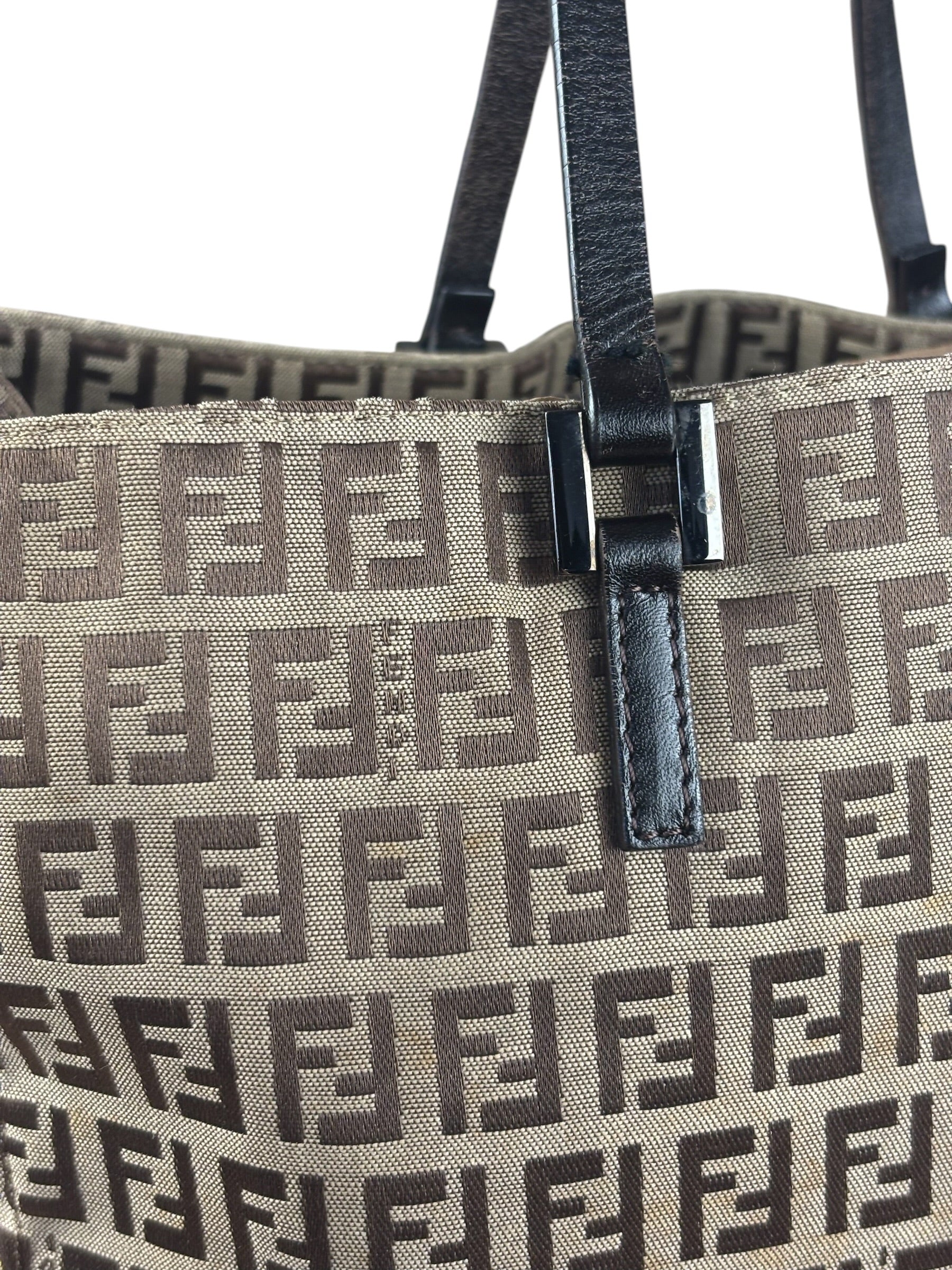 Fendi FF Vintage Canvas Tote Bag