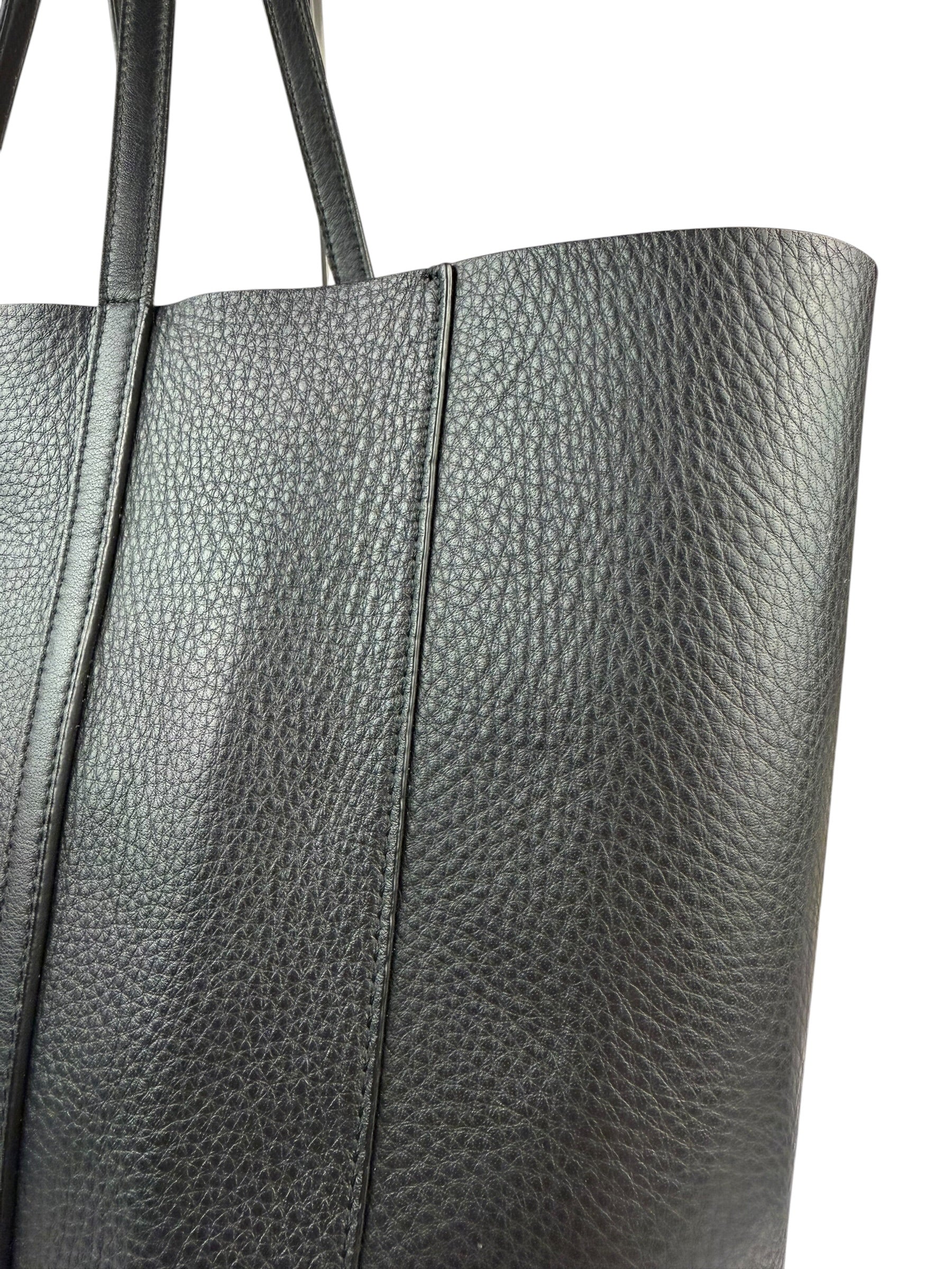 Balenciaga Black Leather Tote Bag