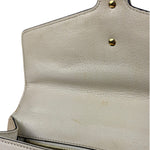 Gucci Textured Calfskin Bee Star Sylvie Shoulder Bag White