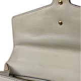 Gucci Textured Calfskin Bee Star Sylvie Shoulder Bag White