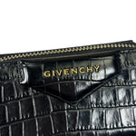 Givenchy Black Crocodile Embossed Leather Nano Antigona Crossbody Bag