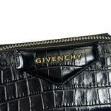 Givenchy Black Crocodile Embossed Leather Nano Antigona Crossbody Bag