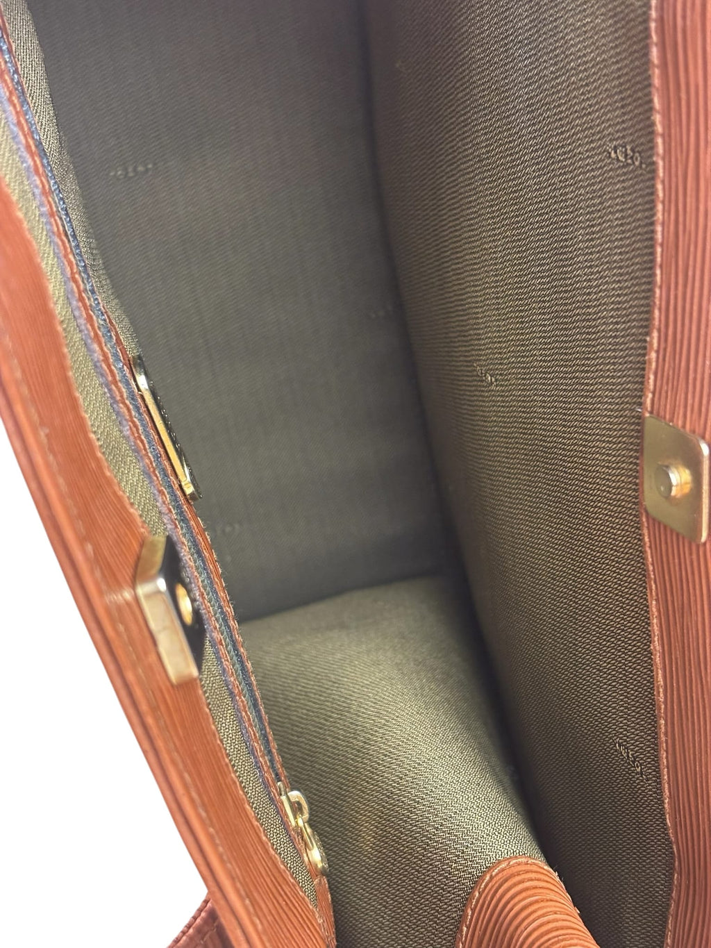 Fendi Clay Brown Epi Leather Monceau Two-Way Bag