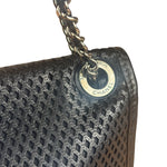 Chanel Black Perforated Leather Up in the Air Flap Bag 2012