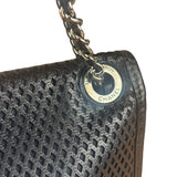 Chanel Black Perforated Leather Up in the Air Flap Bag 2012