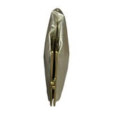 Chloe Metallic Gold Leather Frame Clutch