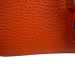 Gucci Orange Leather Small Dollar Interlocking G Shoulder Bag