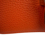Gucci Orange Leather Small Dollar Interlocking G Shoulder Bag