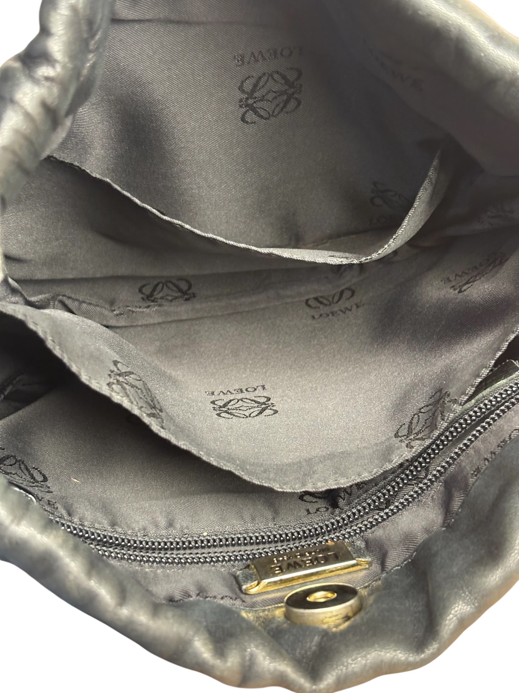 Loewe Black Anagram Logo Leather Crossbody