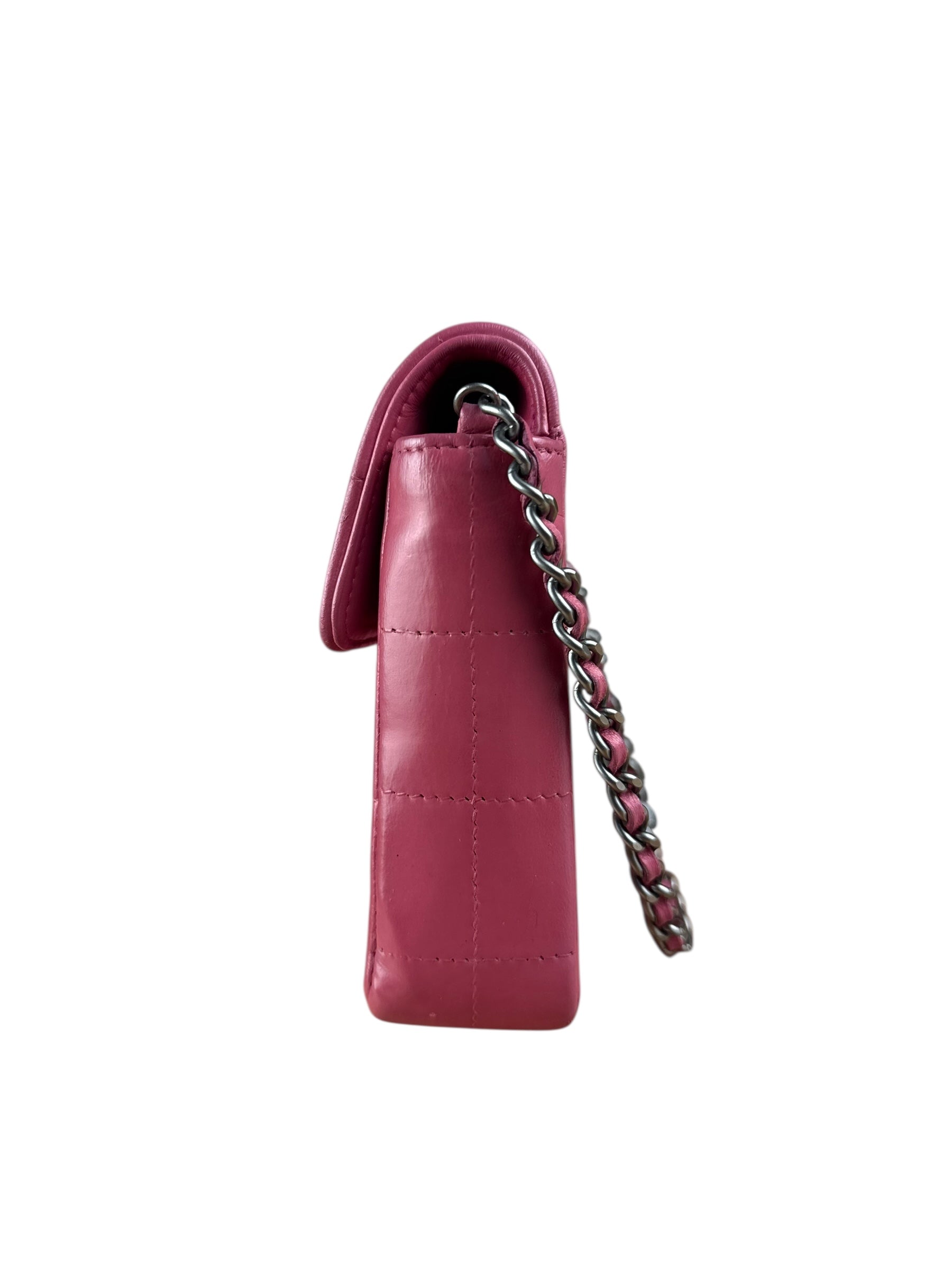 Chanel Pink CC 2002 Chocolate Bar Chain Flap