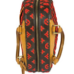 Louis Vuitton Red Tuffetage Cube Monogram Deauville