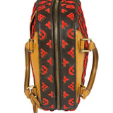 Louis Vuitton Red Tuffetage Cube Monogram Deauville