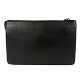 Fendi Black Leather Think Fendi Clutch