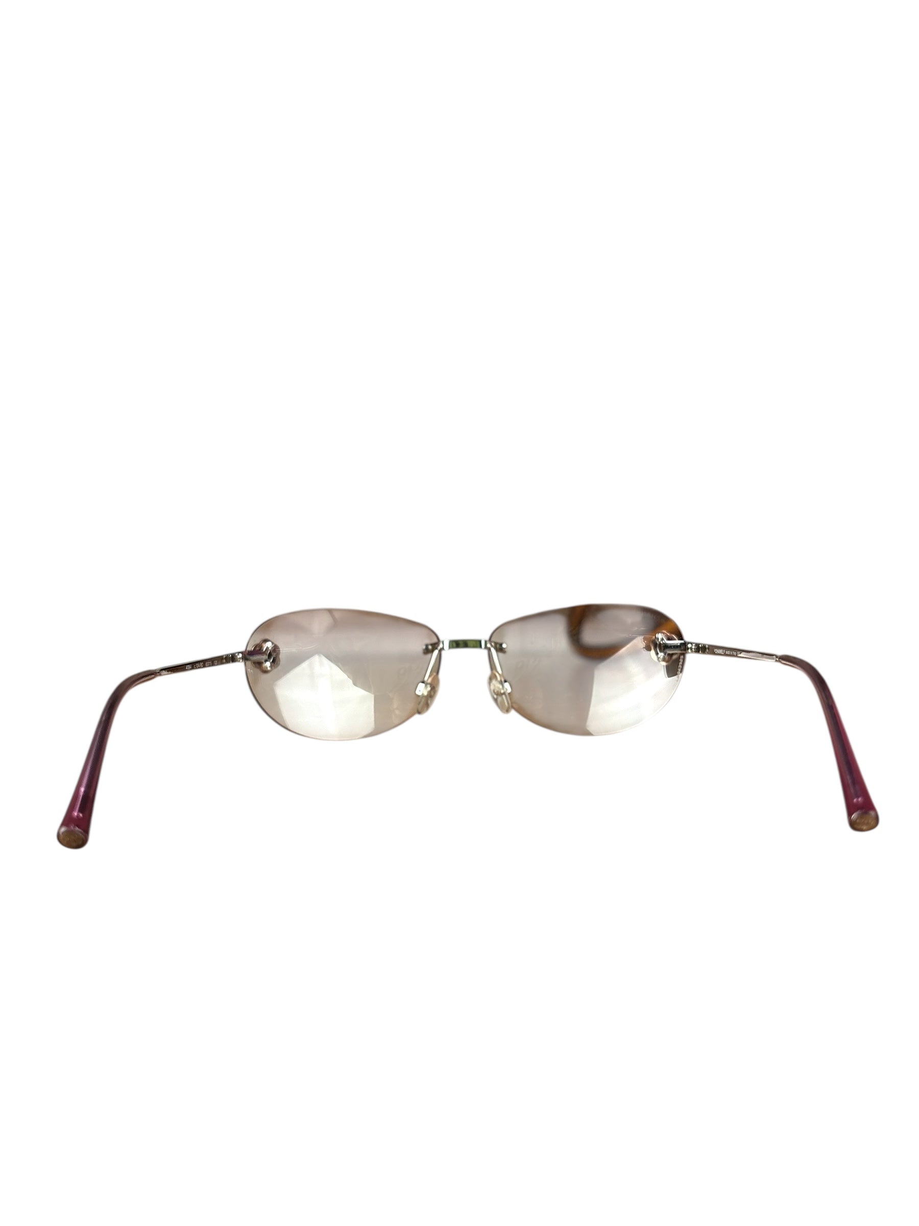 Chanel Pink Floral Frameless Sunglasses