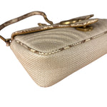 Gucci Raffia Snake-Trimmed Marmont Chain Bag