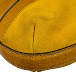 Gucci Mustard Yellow Suede/Leather Trim Hasler Horsebit Hobo Bag