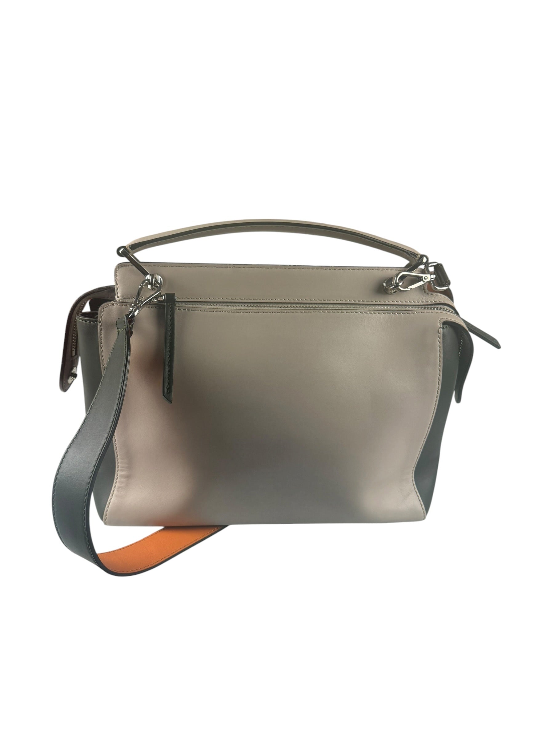 Fendi Tri-Color Leather Dotcom Two-Way Bag