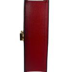 Gucci Red Leather Sylvie Chain Shoulder Bag