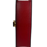 Gucci Red Leather Sylvie Chain Shoulder Bag